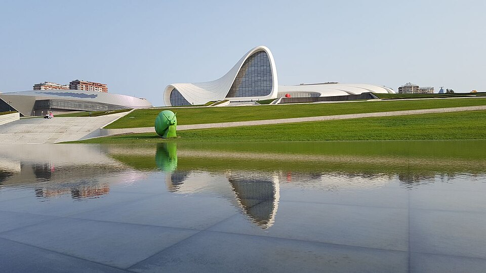 Heydar Aliyev Center exterior by Zaha Hadid