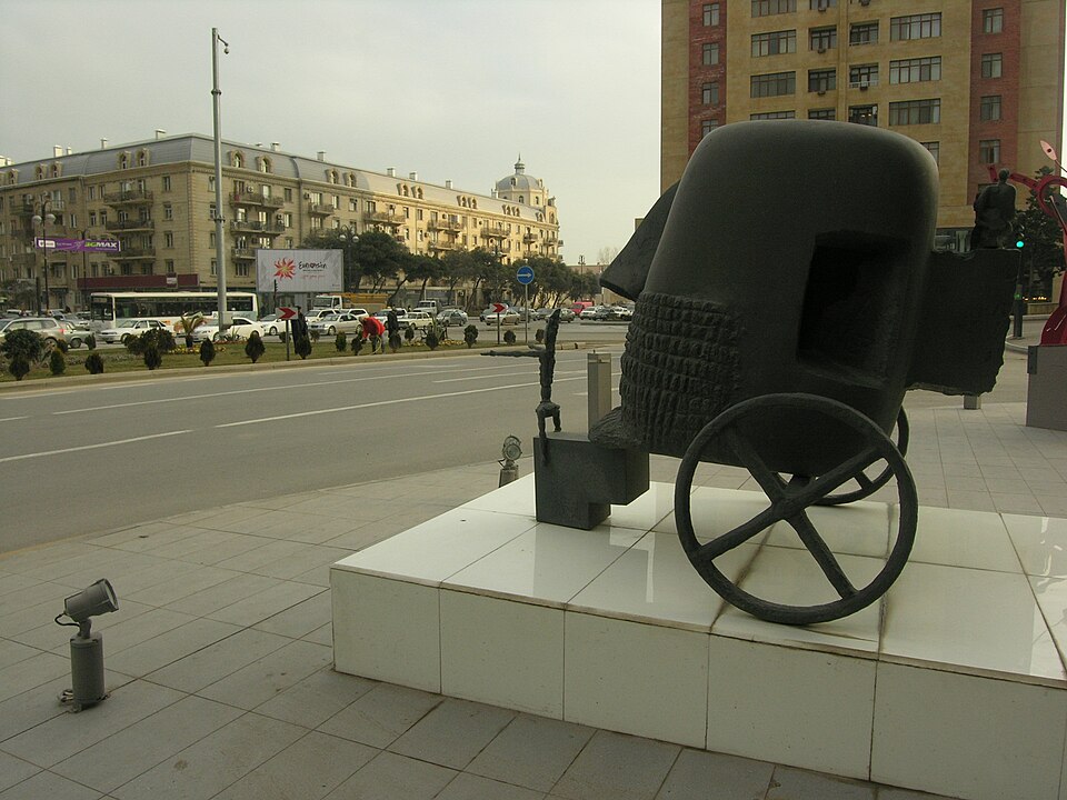 Sculpture outside Baku Museum of Modern Art