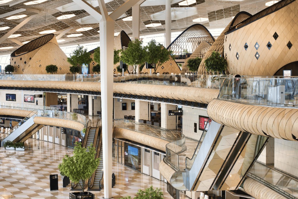 Heydar Aliyev International Airport terminal interior